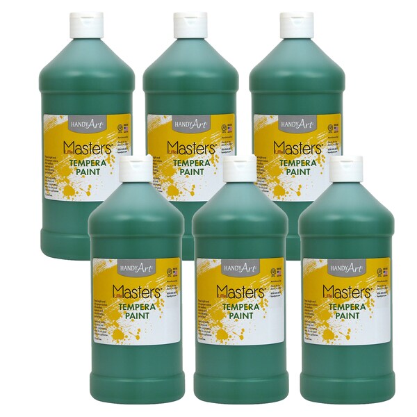 Little Masters Tempera Paint, Green, 32 oz., PK6